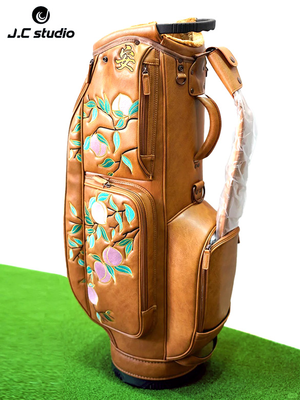 custom leather golf bag